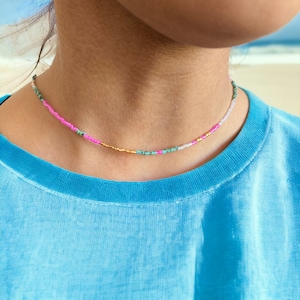 Miyuki choker necklace minimalist necklace for women in Japanese beads