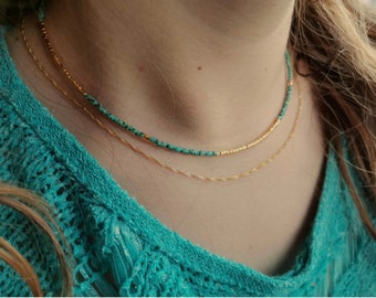 Miyuki-Choker-Halskette, minimalistische Halskette für Frauen aus japanischen Perlen