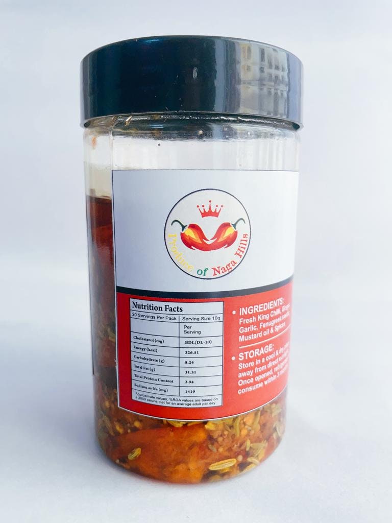Naga King Chilli Pickle Naga Mirchi Achar 225gm Produce of Etsy