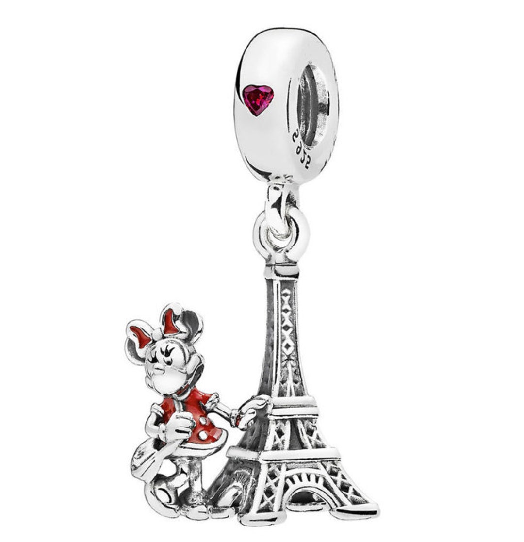 Pandora Solid Silver Minnie Mouse Eiffel Tower Pendant Charm Etsy