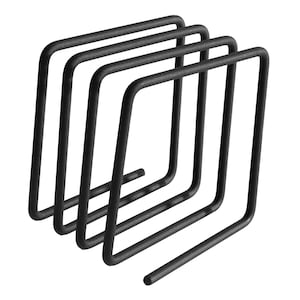 Loftie® Cutting board holder, kitchen rack organizer, home decor stand, storage organization chopping metal modern loft industrial black