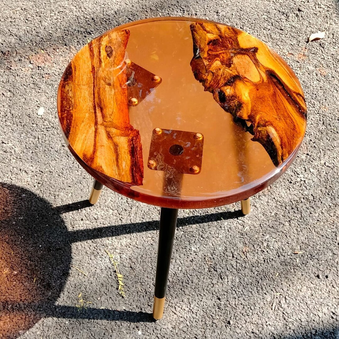 Epoxy Table, Center Table Top, Live Edge Walnut Table, Epoxy Resin