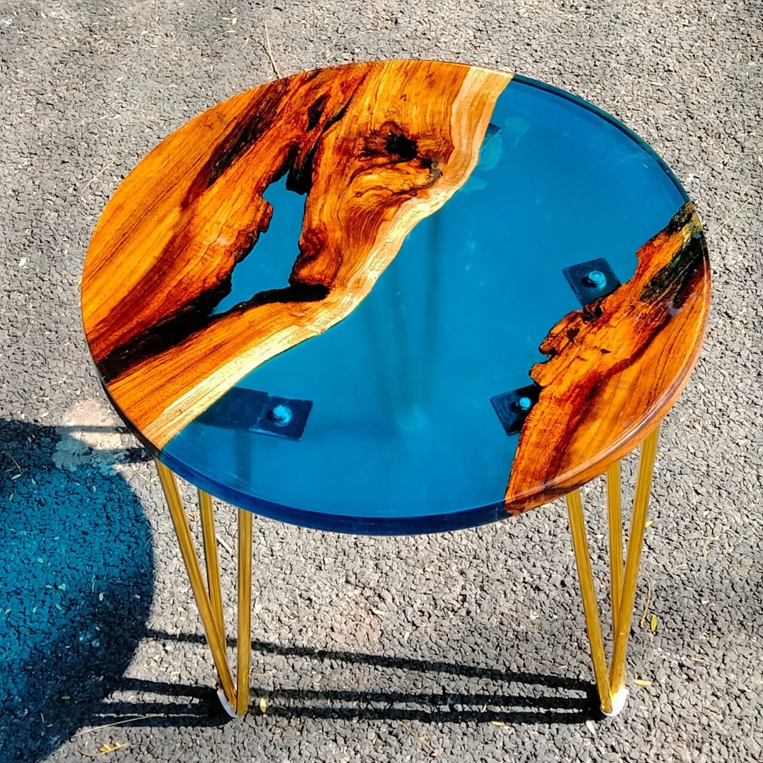 Epoxy Table, Center Table Top, Live Edge Walnut Table, Epoxy Resin