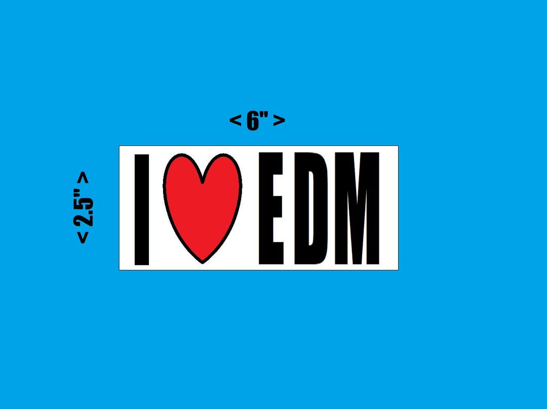 Edm Target Sticker Vinyl Sticker - I Love EDM Music Dance House Electronic Techno Beats - Etsy