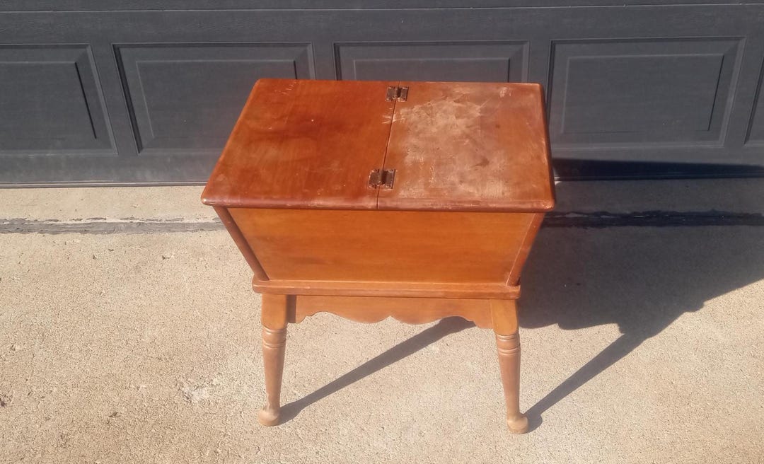 Ethan & Allen Dough Box End Table Mid Century Modern Wood - Etsy