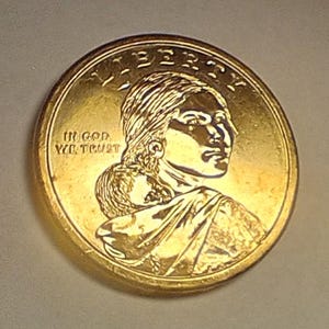 2009 Sacagawea Mynt utan årtal eller myntmärke Fel på framsidan - Stjärnor / Datum / Mynt på kanten