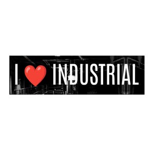 Vinyl Autoaufkleber - I Love Industrial Musik / Hommage an Legenden - Einzigartige Kunst