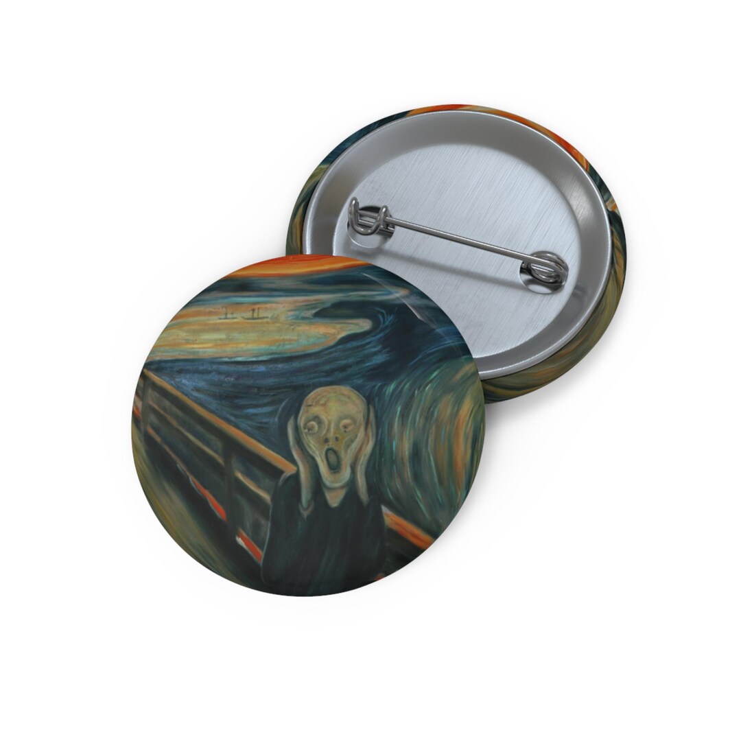 The Scream Pin - 3 Sizes to Choose From - Edvard Munch Painting Red Sky ...