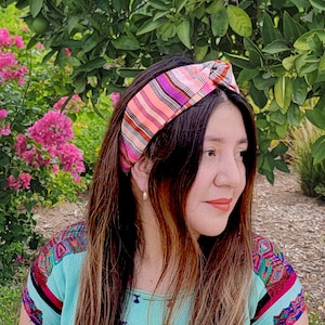 Typical Guatemalan knotted Headbands/Turbans, Guatemalan Ribbon, Guatemalan Headbands, guatemalan Turbans.