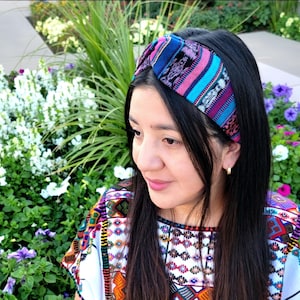 Typical Guatemalan knotted Headbands/Turbans, Guatemalan Ribbon, Peruvian headband, guatemalan Turbans.