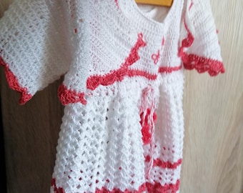 Handgemaakte zomerjurk met bolero. Gehaakt van katoen.