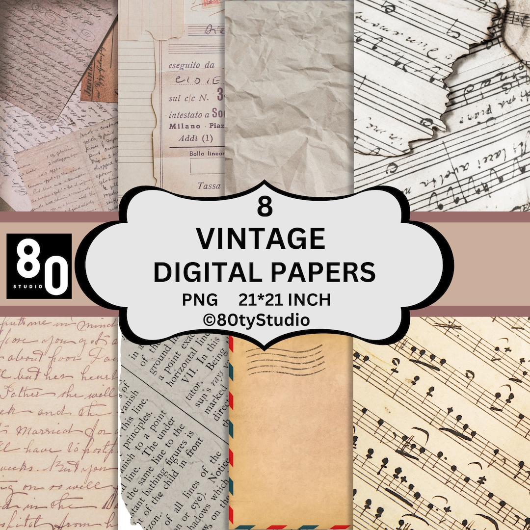 Vintage Digital Paper, Scrapbook, Digital Vintage Newspapers