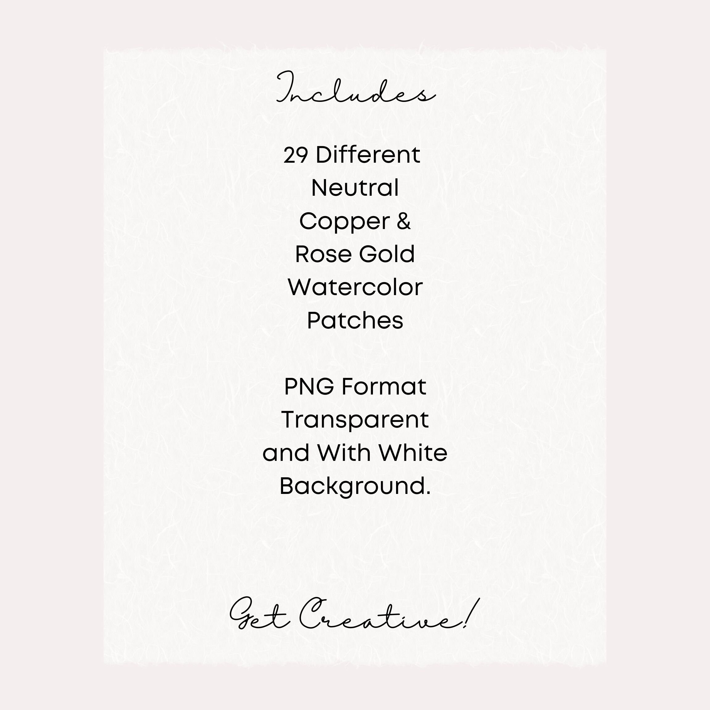 Neutral Watercolor Background Patches Rose Gold and Copper for Social ...