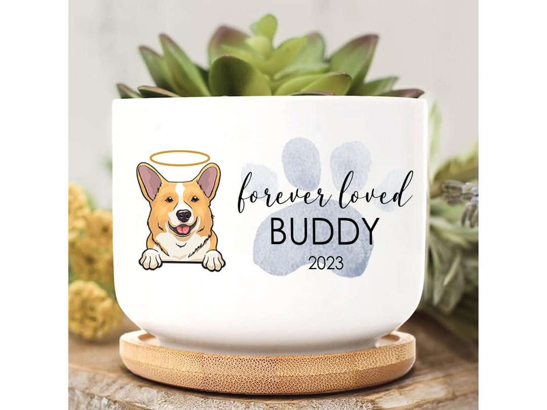 Personalized Dog Memorial Plant Pot Succulent Pots With Etsy