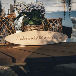 Personalisierter Wegweiser, Gartenschild, Holzschild, Hochzeit Dekoration, Wanddeko, Geschenk Einzug, Namensschild, rustikal & handgemacht, Bild 3