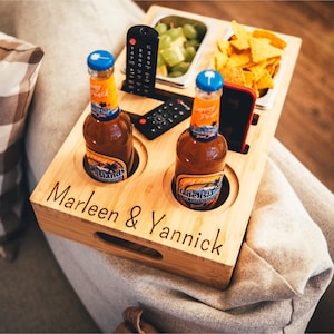 Personalisierte Couchbar | Individuelle Snackbox für die Couch | Snackbar für gemütliche Abende | Couchbutler | Personalisiertes Geschenk