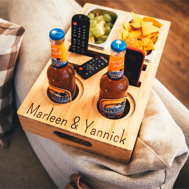 Personalisierte Couchbar | Snackbar | Snackbox | Couchbutler | Sofa-Bar | Geschenke | Weihnachten | Geburtstag | Personalisiertes Geschenk