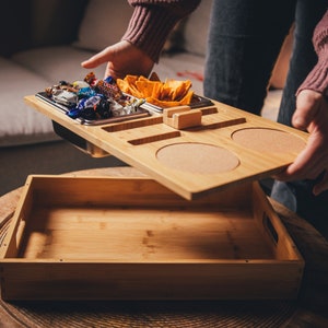 Personalisierte Couchbar | Snackbar | Snackbox | Couchbutler | Sofa-Bar | Geschenke | Weihnachten | Geburtstag | Personalisiertes Geschenk