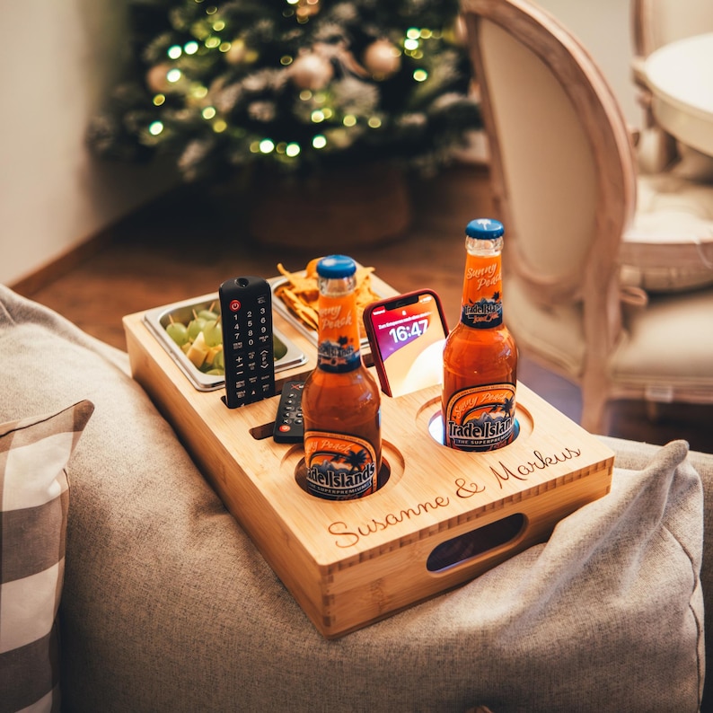 Personalisierte Couchbar | Snackbar | Snackbox | Couchbutler | Sofa-Bar | Geschenke | Weihnachten | Geburtstag | Personalisiertes Geschenk