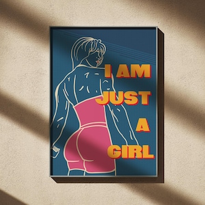 Gym Poster, Fitness Mädchen Poster, Gym Ratte Poster, Geschenk für Sie, Wandkunst Poster, digitale Poster, Wandkunst Dekor, funky Retro Poster
