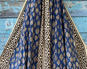 Hand Block Printed Cotton Sarong | Lightweight Beach Wrap Skirt | Boho Pareo Cover Up | Indian Block Print Resort Wear for Women | Body wrap
