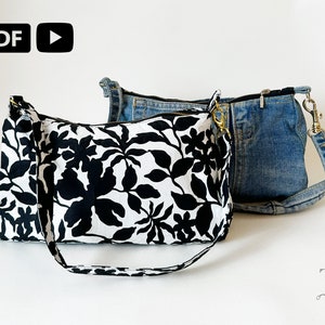 Sewing pattern 10 step instructions for shoulder bag sewing pattern with easy instructions PDF digital download