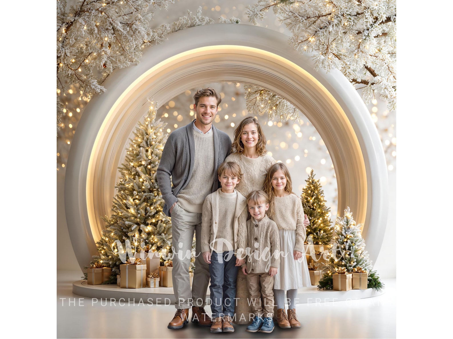 White Christmas Digital Backdrop – Studio Holiday Photography ...
