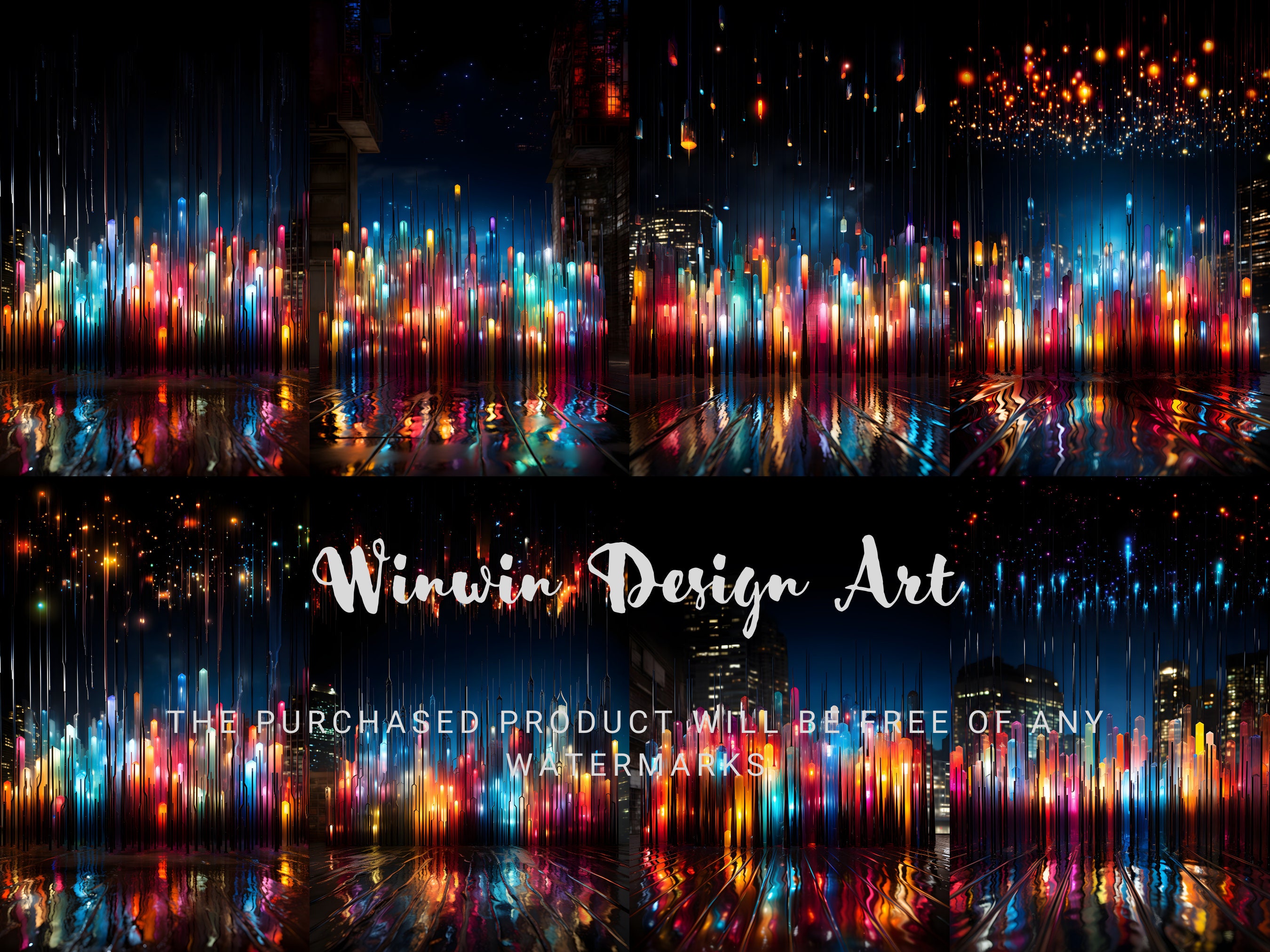 Rgb Light Backdrop Example Photography Example Colorful Fountain Digital Backdrop Musical Rainbow Digital Background ...