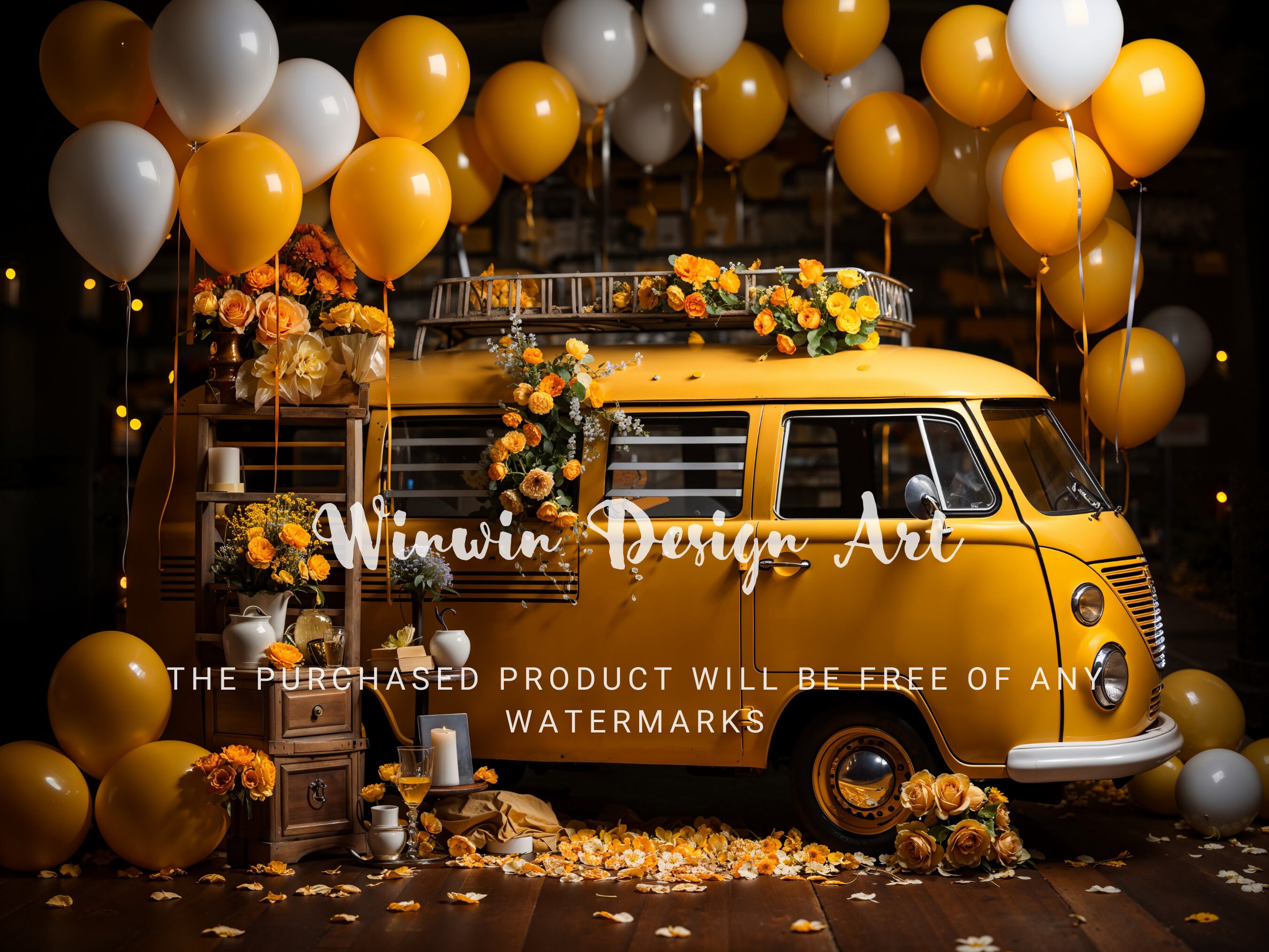 Yellow Bus School Days Cake Smash Digital Background, Wheels on the Bus ...