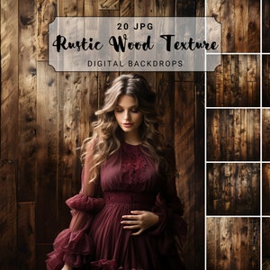 Rustic Wood Digital Backdrops Wooden Plank Digital Wallpaper Darkwood Texture Backdrop Woody Background Rusty Wood Digital Overlay Backdrop