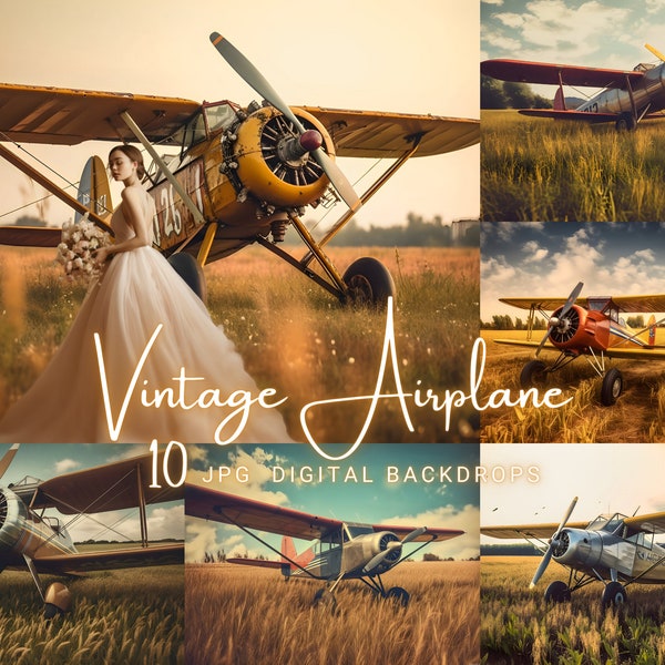 Airplane Digital Backdrop Aeroplane Digital Background Aviation Jet Photography Backdrop Vintage Plane Photography Background Aircraft Photo