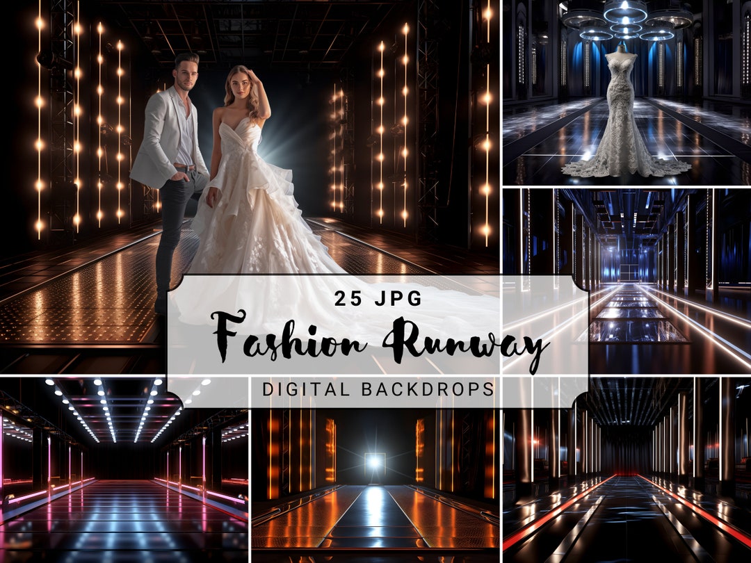 Fashion Runway Digital Backdrop Catwalk Stage Background Fashion ...