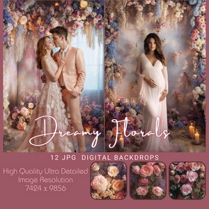 Dreamy Floral Digital Backdrop Maternity Digital Background Flower Digital Photoshop Overlay Floral Backdrop Photography Digital Composite