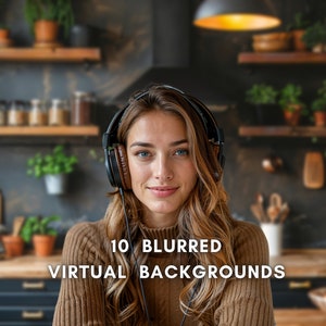 Home Kitchen Zoom Background for Virtual Meetings, Pantry Zoom Backdrop ...