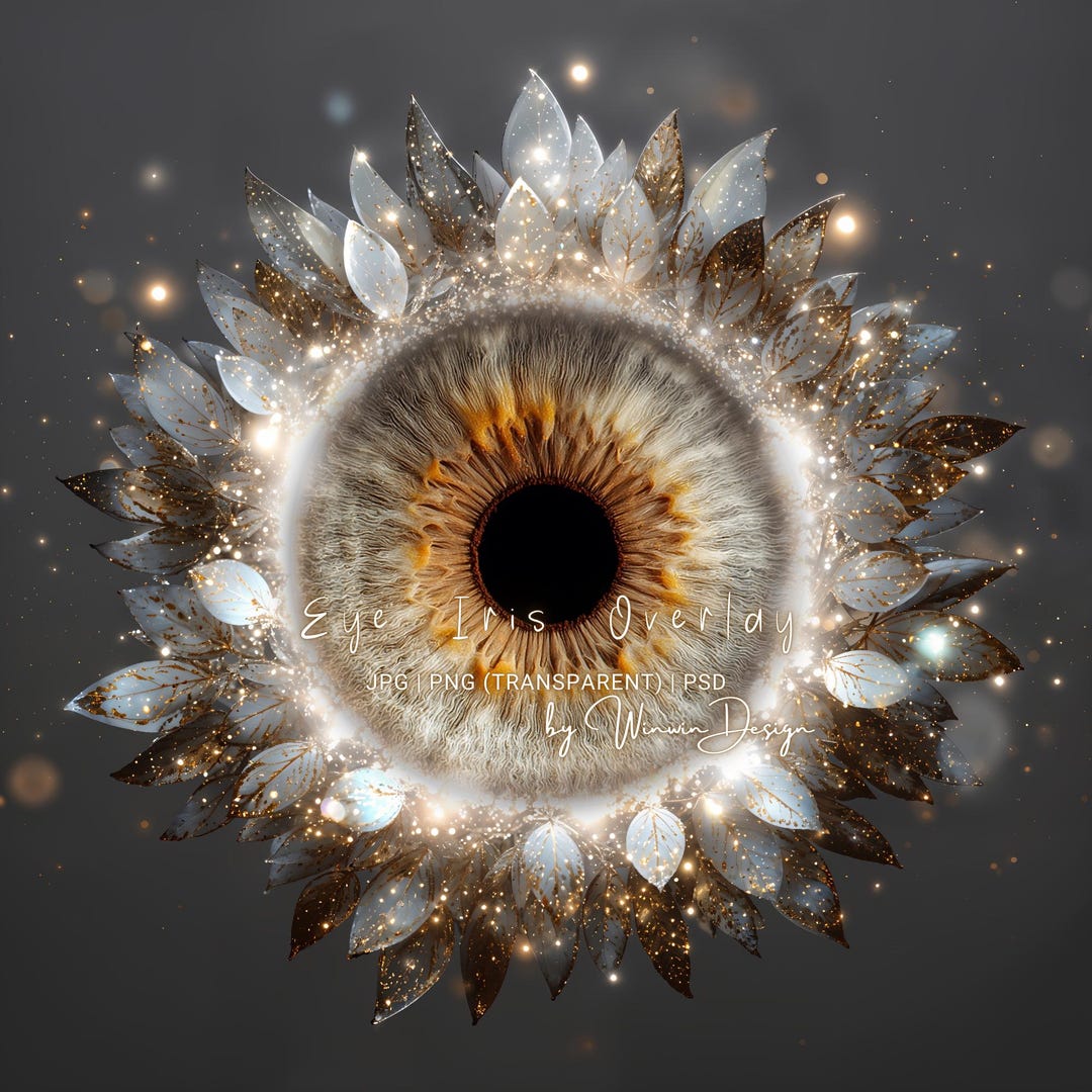 Eye Iris Overlay Backdrop – Macro Eye Floral Case Overlay, Digital ...