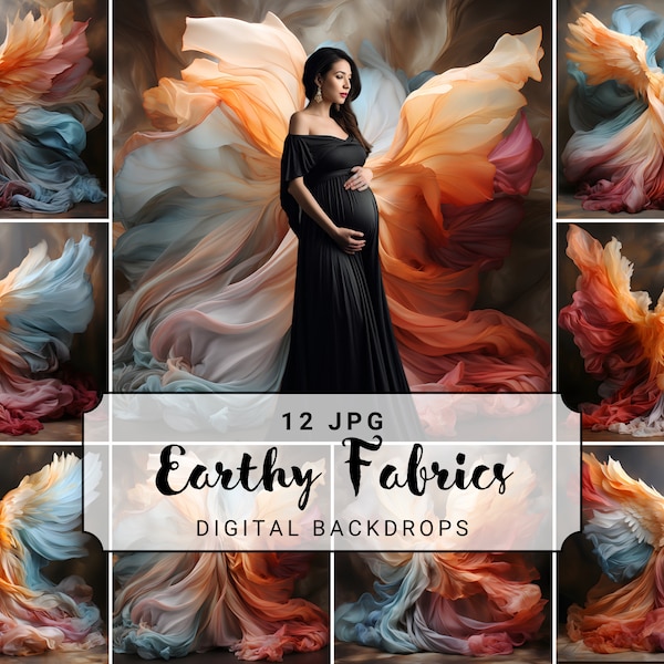 Earthy Fabrics Digital Photography Background Dreamy Digital Backdrops Flowing Fabrics Digital Backgrounds Product Photography Backdrop