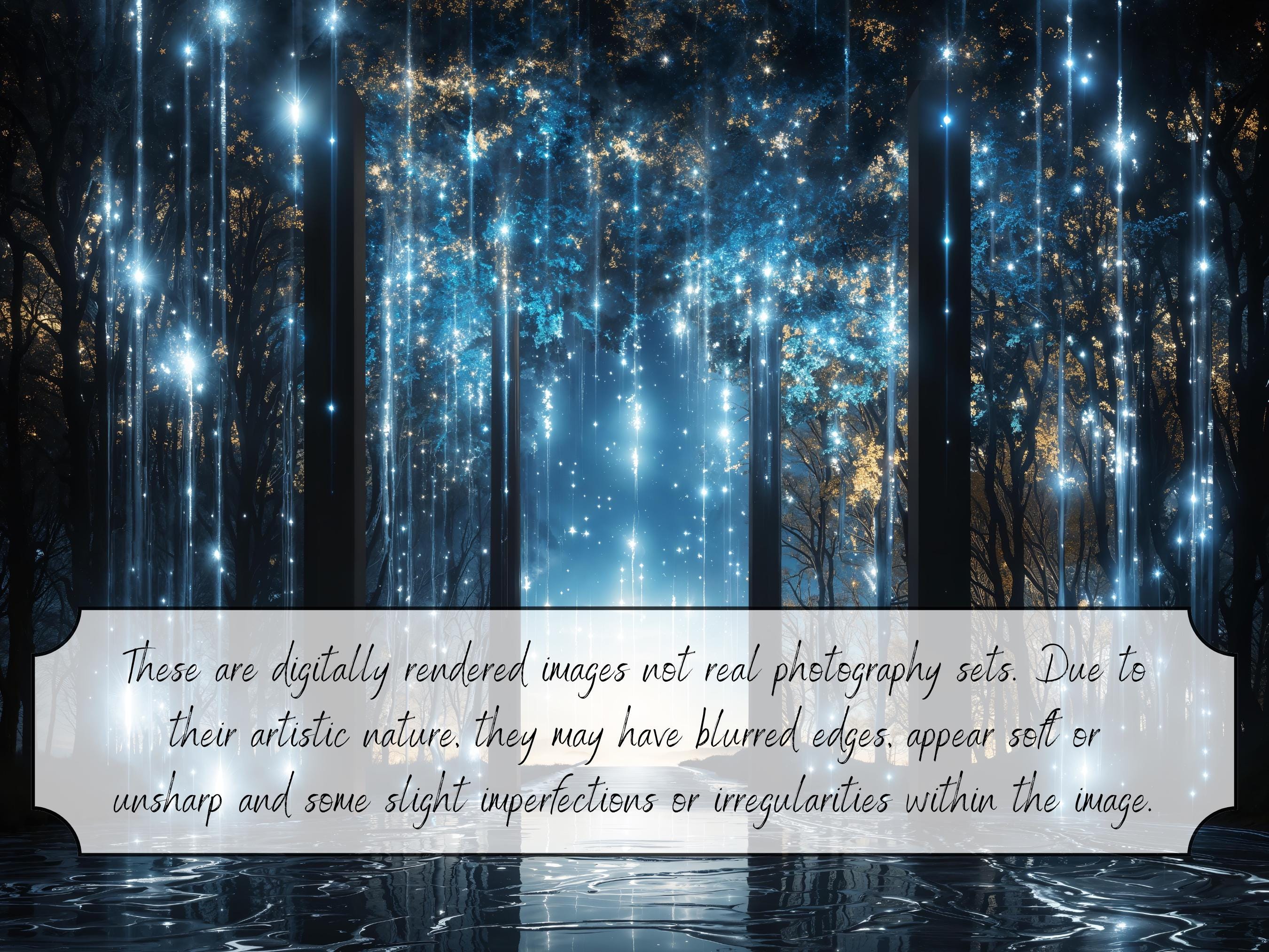 Glittering Night Sky Portrait Overlay, Falling Stars Digital Background ...