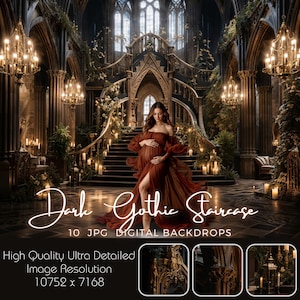 Dark Staircase Digital Backdrop Gothic Photography Background Maternity Background Photography Overlay Photoshop Portrait Digital Composite