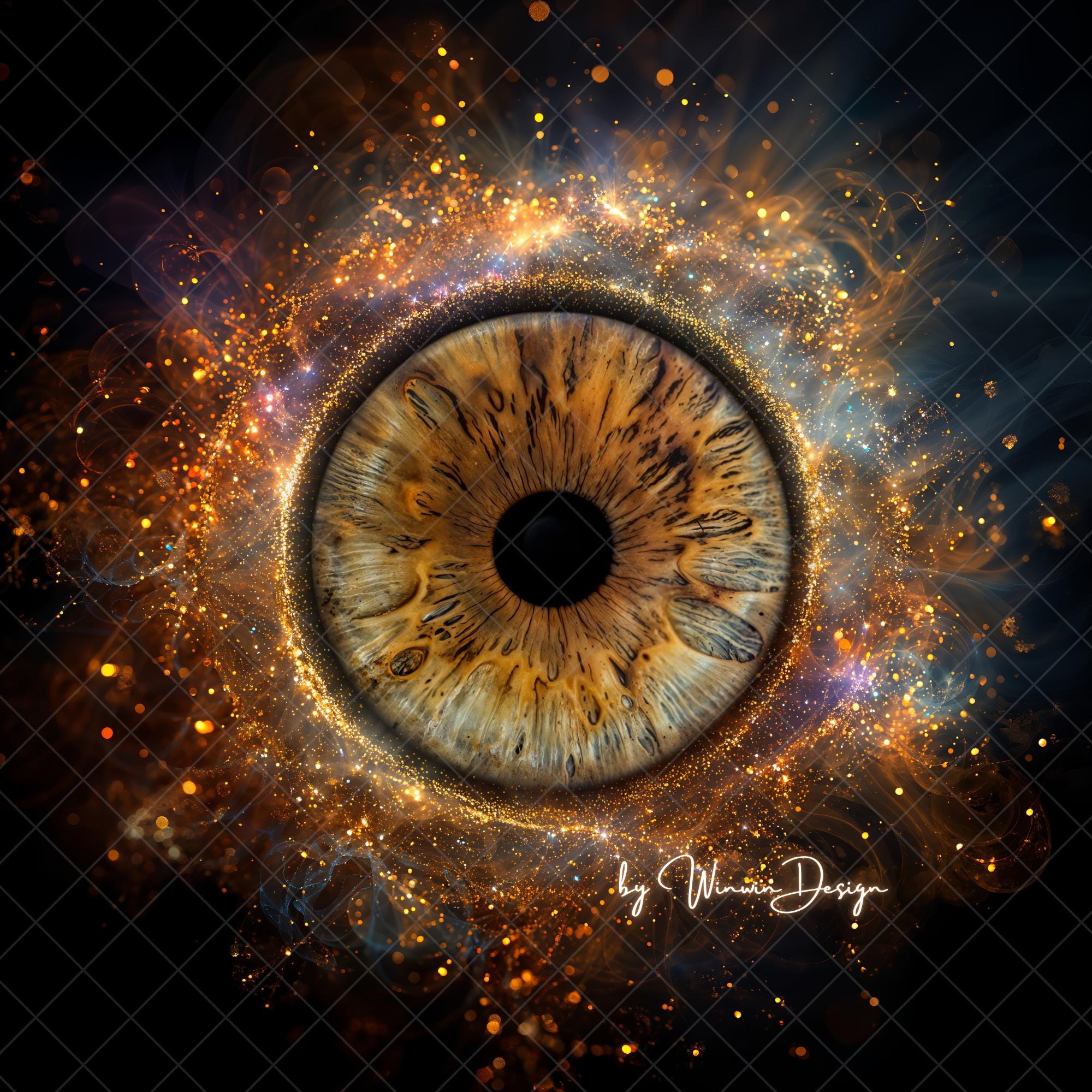 Galaxy Eye Iris Overlay Frame – Colorful Macro Eye Photography Overlay ...