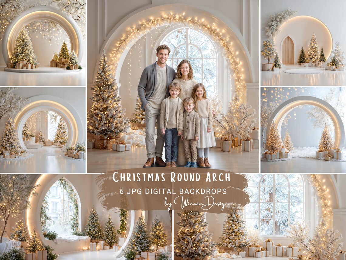 White Christmas Digital Backdrop – Studio Holiday Photography ...
