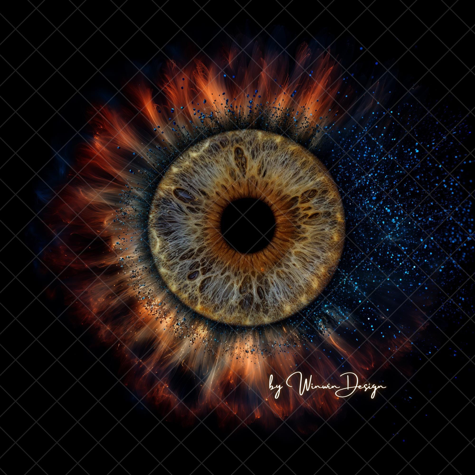 Eye Iris Overlay Backdrop – Flower Case Easy Eye Insert Photography ...