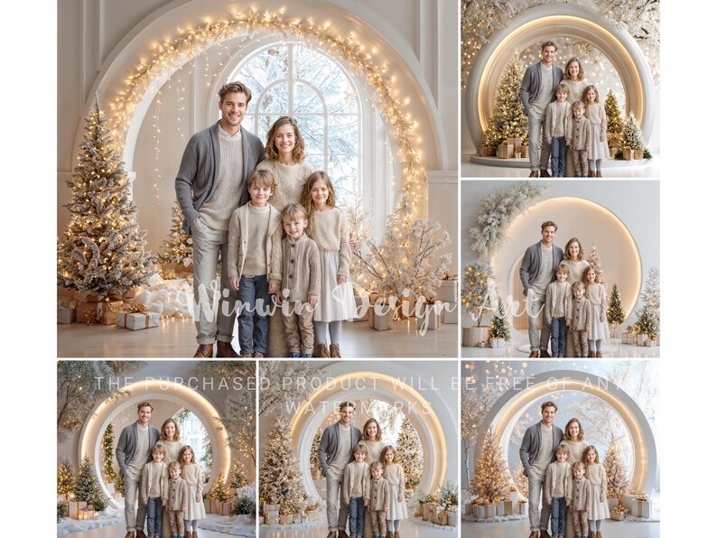 White Christmas Digital Backdrop – Studio Holiday Photography ...