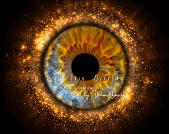 Marco de fotografía macro de ojos brillantes superpuesto, fondo digital de arte de iris de fácil inserción de ojos, composición de Photoshop PNG PSD transparente