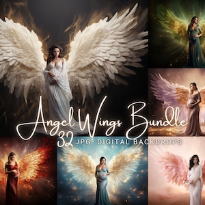 Digitale Kulisse Engel Flügel, Mutterschaft Fotografie, Fine Art Backdrop Overlay, Photoshop Portrait Portrait, Sofort Download