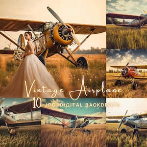 Airplane Digital Backdrop Aeroplane Digital Background Aviation Jet Photography Backdrop Vintage Plane Photography Background Aircraft Photo