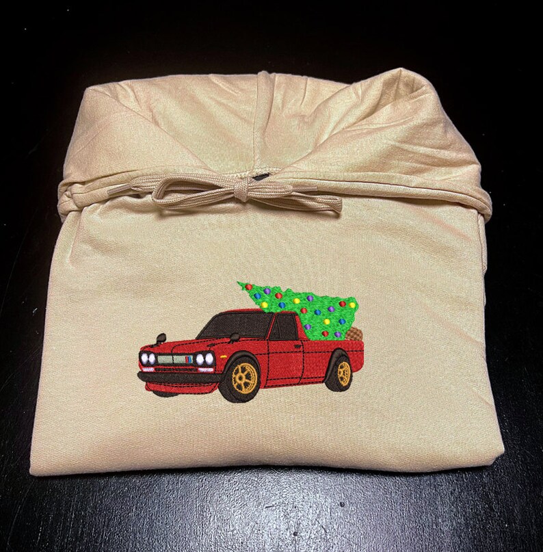 little-red-truck-hauling-a-christmas-tree-jdm-embroidered-etsy