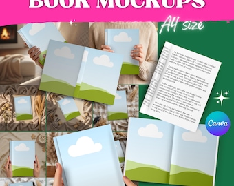 Book Mockup Huge Bundle, Mockup Ebook, 3D Book Mockup, Canva Book Mockup Template, Mock up Book Cover, Book Mockup Free Backgrounds, Bookish