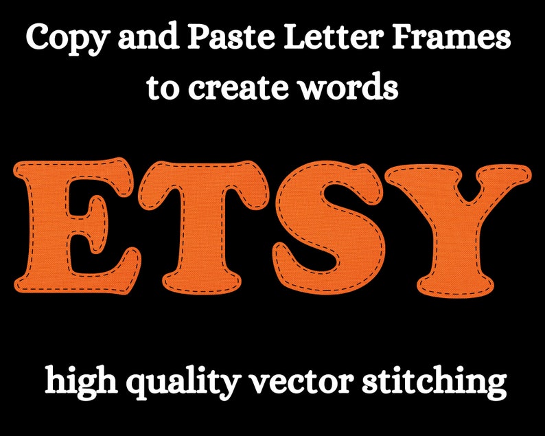 Canva Letter Alphabet Photo Frames Stitched, Embroidery Letters,letters ...