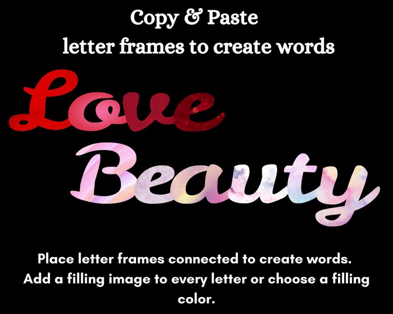 Script Canva Alphabet Frames, Handwriting Letters Canva, Customizable ...