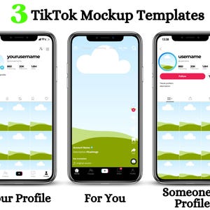 Social Media Mockup Bundle, Facebook Mockup, Instagram Mockup, TikTok Mockup, Profile, Story, Reels, Ads Social Media Mockup Templates, Editable with Canva, Social Media Mockup Canva Template